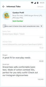 cara ganti nama toko di tokopedia