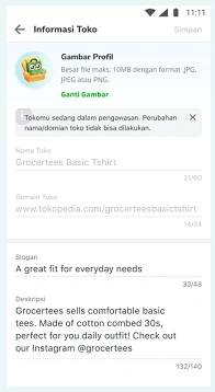 cara ganti nama toko di tokopedia